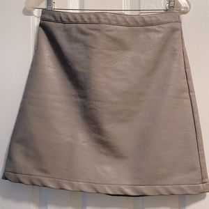 Wishlist Faux Leather Grey Skirt